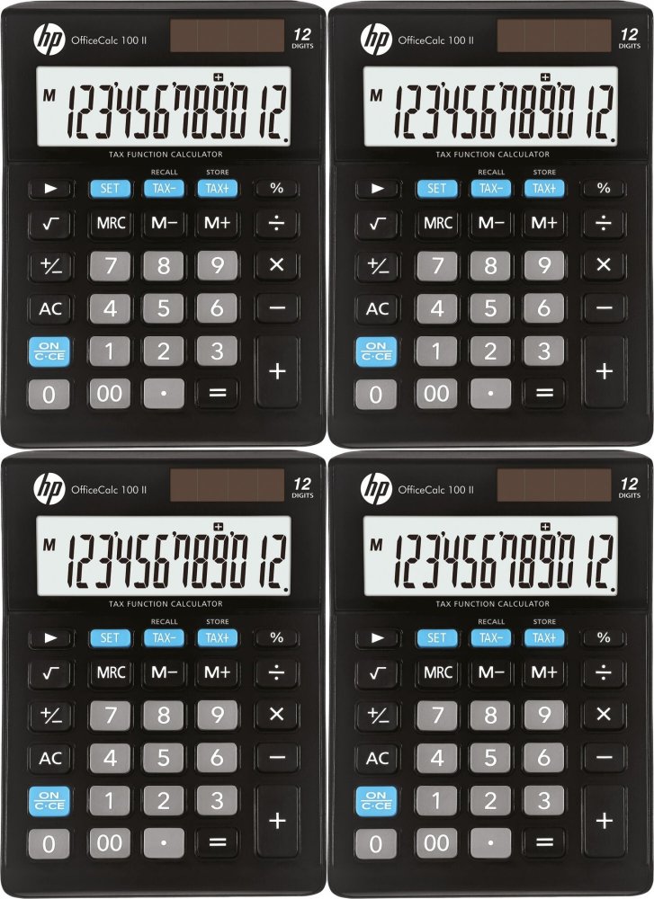 4x Kalkulator biurowy HP-OC 100 II/INT BX, 12-cyfr, czarny