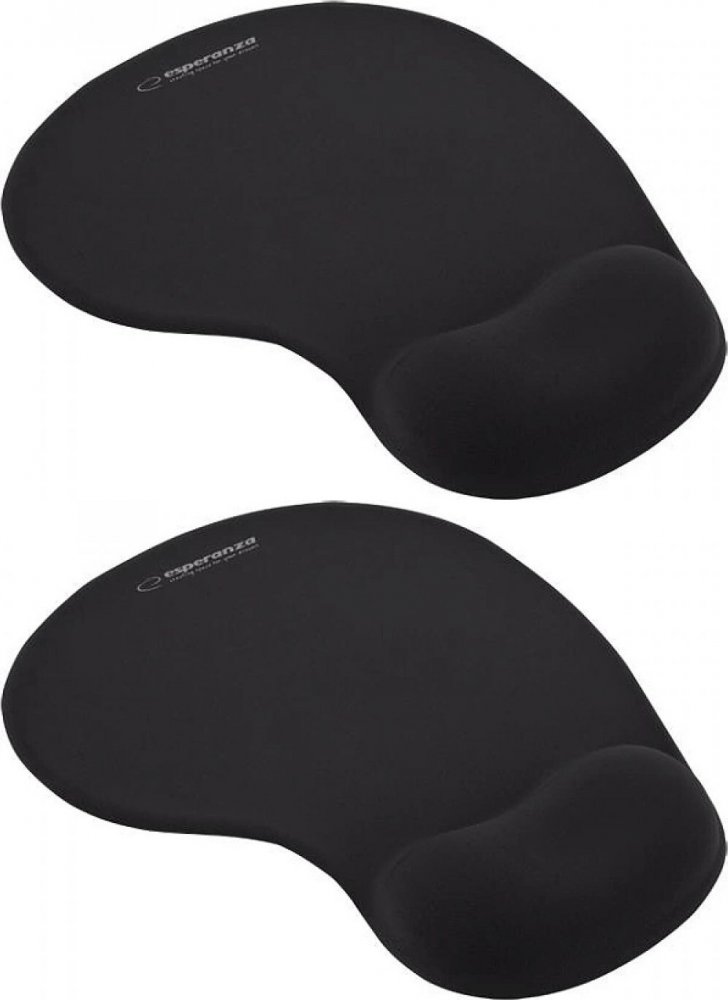 2x Podkładka pod mysz i nadgarstek Esperanza EA137K, żelowa, czarny