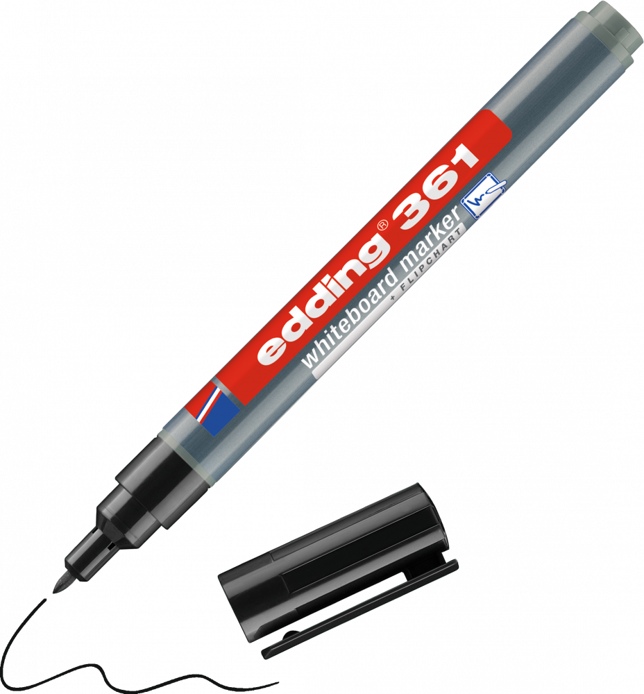 Marker suchościeralny edding 361, okrągła, 1mm, czarny