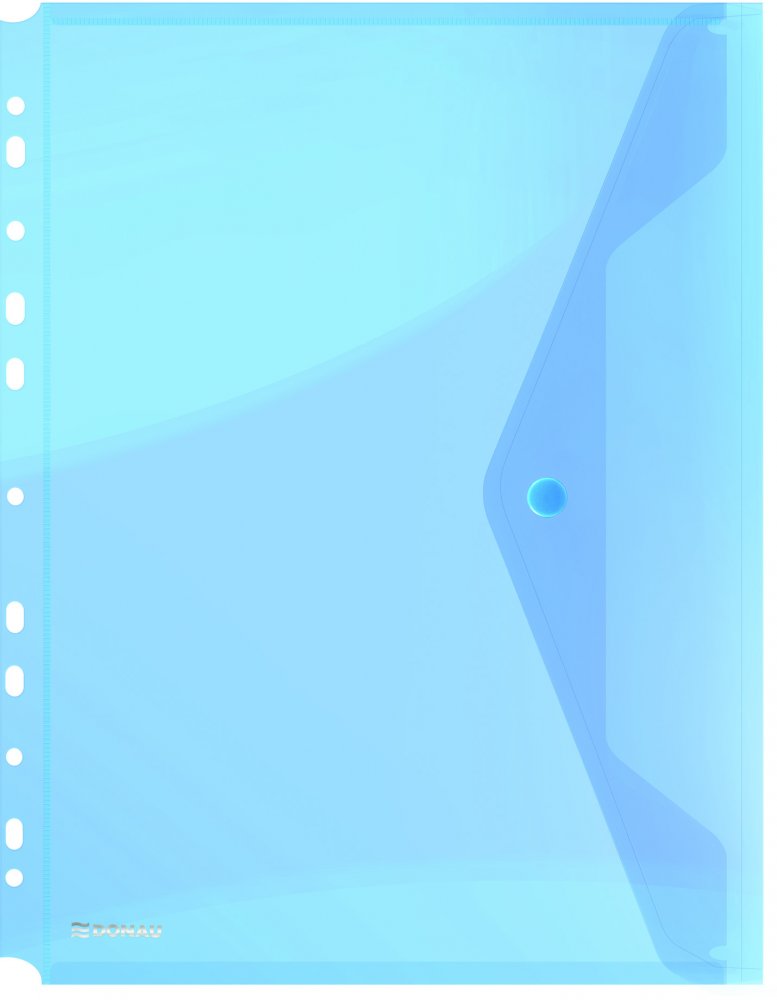 Teczka koperta do segregatora A4, Donau, na zatrzask, niebieski