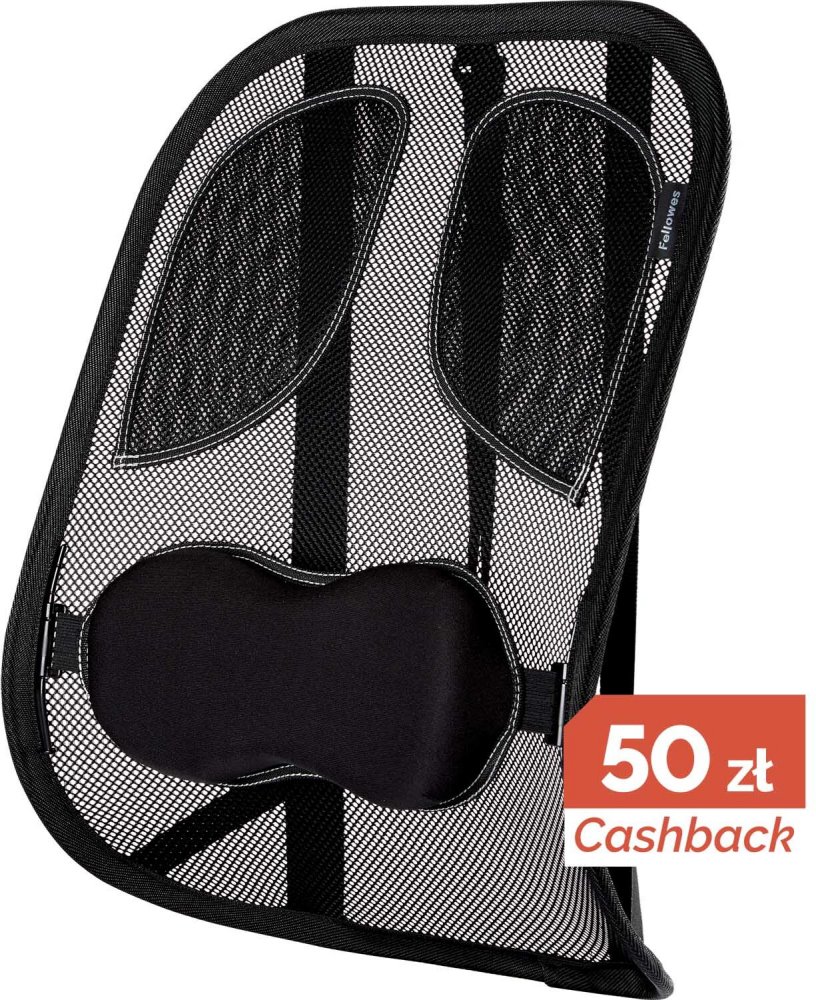 Podpórka pod plecy Fellowes Professional Series, siatkowa, profesjonalna, 505x440x150mm, czarny