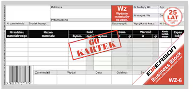Druk akcydensowy Wydanie materiałow na zewnątrz WZ-6 Emerson, 1/3 A4, 60k, wielokopia