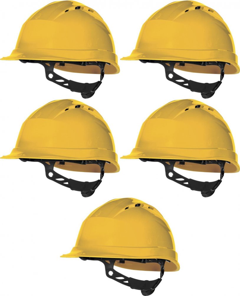 5x Hełm ochronny Delta Plus Quartz Up IV, żółty