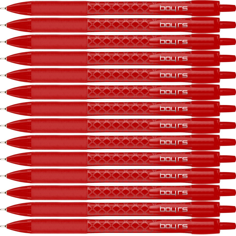 10x Długopis automatyczny Rystor, Boy RS, 0.7mm, czerwony