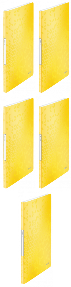 5x Album ofertowy Leitz Wow, A4, 20 koszulek, żółty
