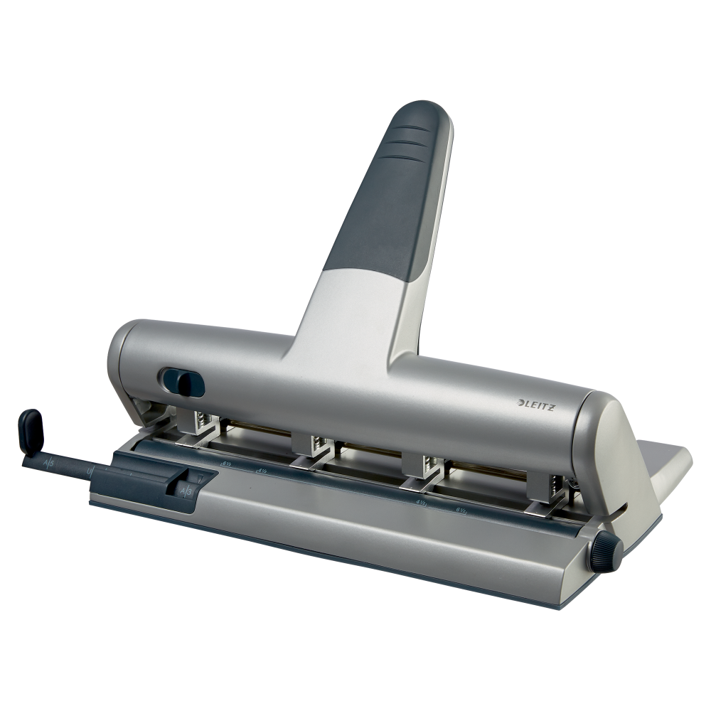 Dziurkacz regulowany Leitz Akto, do 30 kartek, srebrny