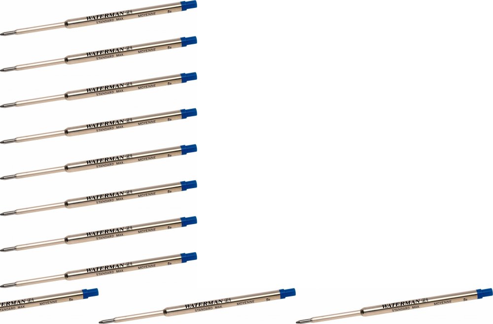 12x Wkład do długopisu Waterman Standard, F, niebieski