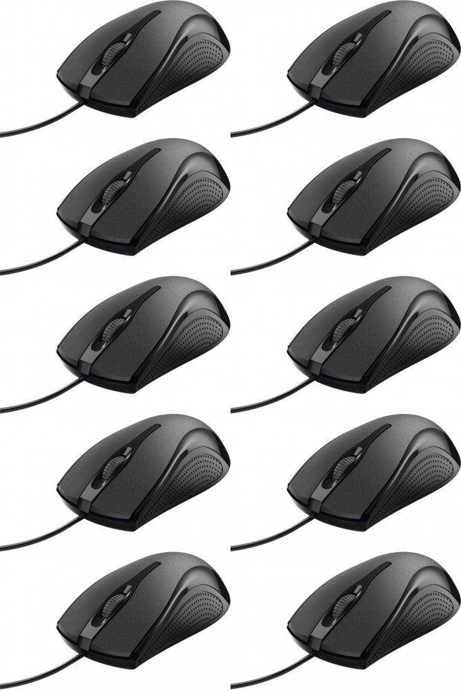 10x Mysz przewodowa Hama MC-200, optyczna, czarny