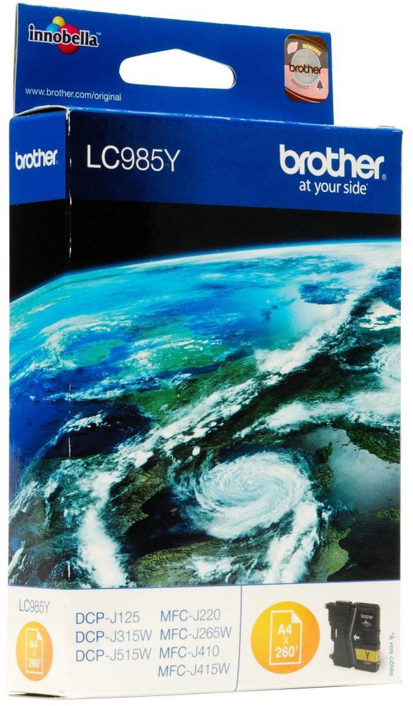 Tusz Brother (LC-985Y), 260 stron, yellow (żółty)