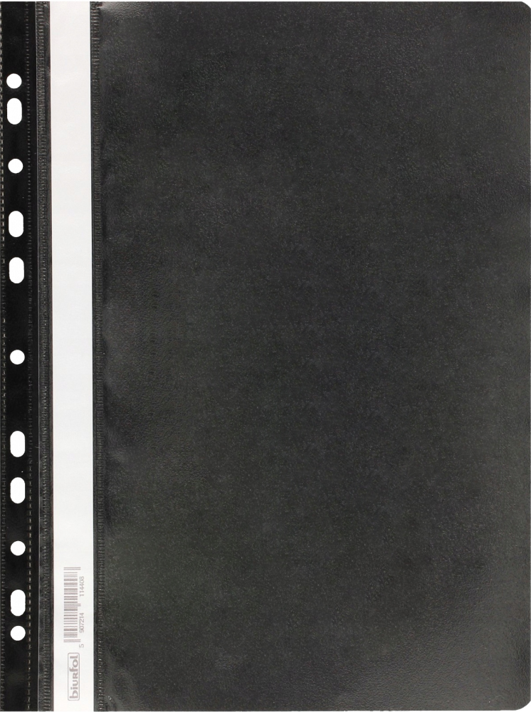 Skoroszyt plastikowy oczkowy Biurfol, miękki, A4, czarny