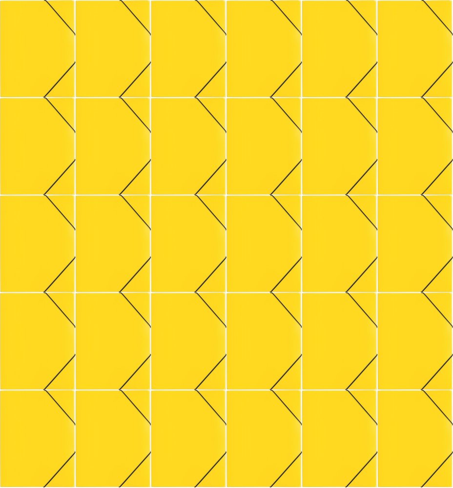 40x Teczka plastikowa z gumką Pagna, A4, 3 skrzydłowa, żółty