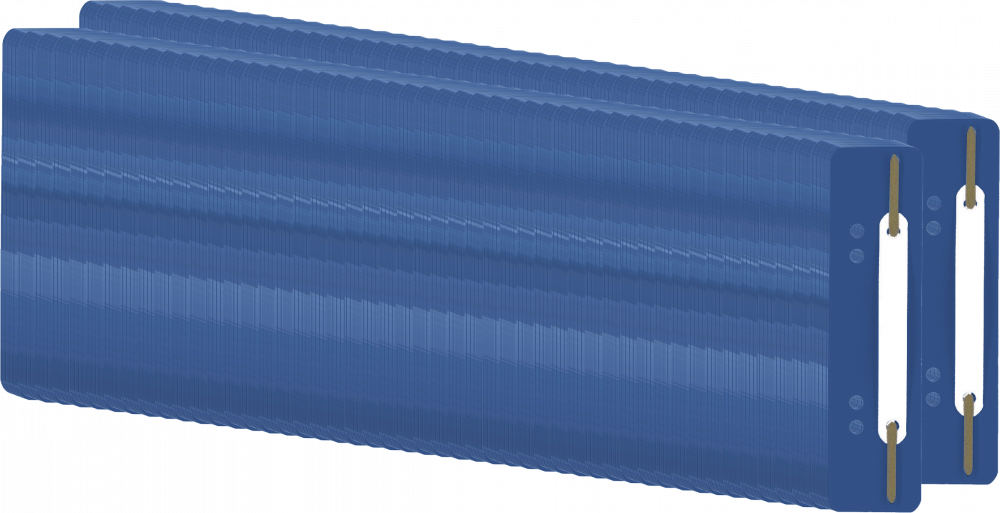100x Wąsy skoroszytowe spinające dokumenty Durable, 25 sztuk, granatowy