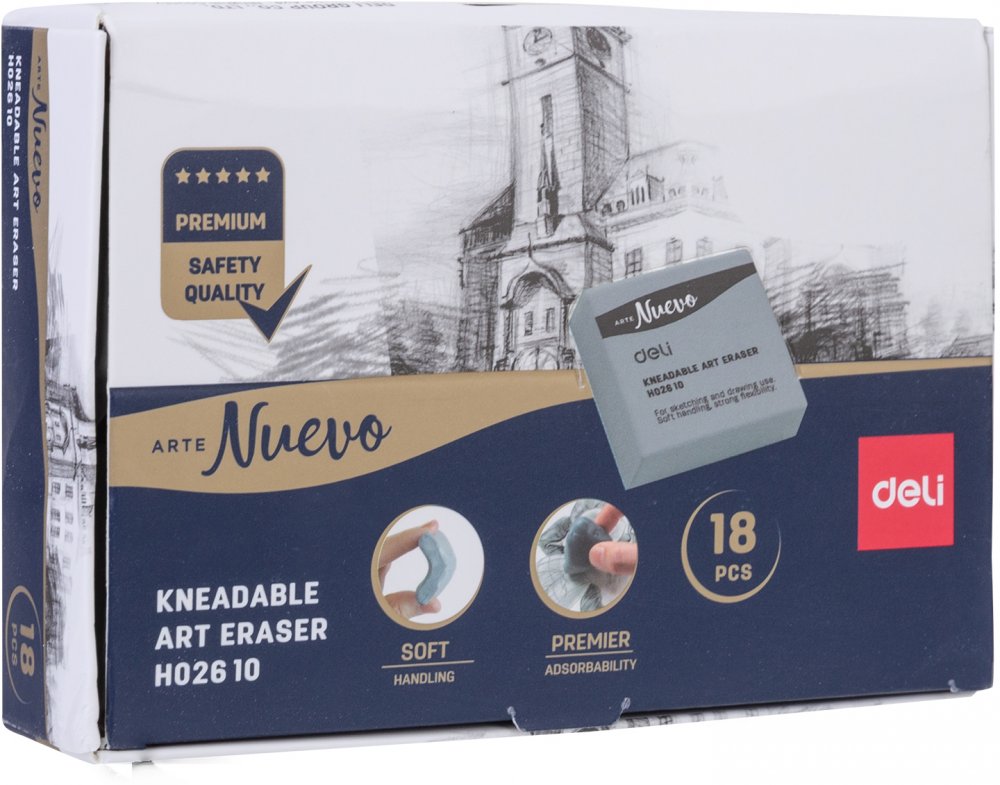 18x Gumka chlebowa Deli Nuevo, szary