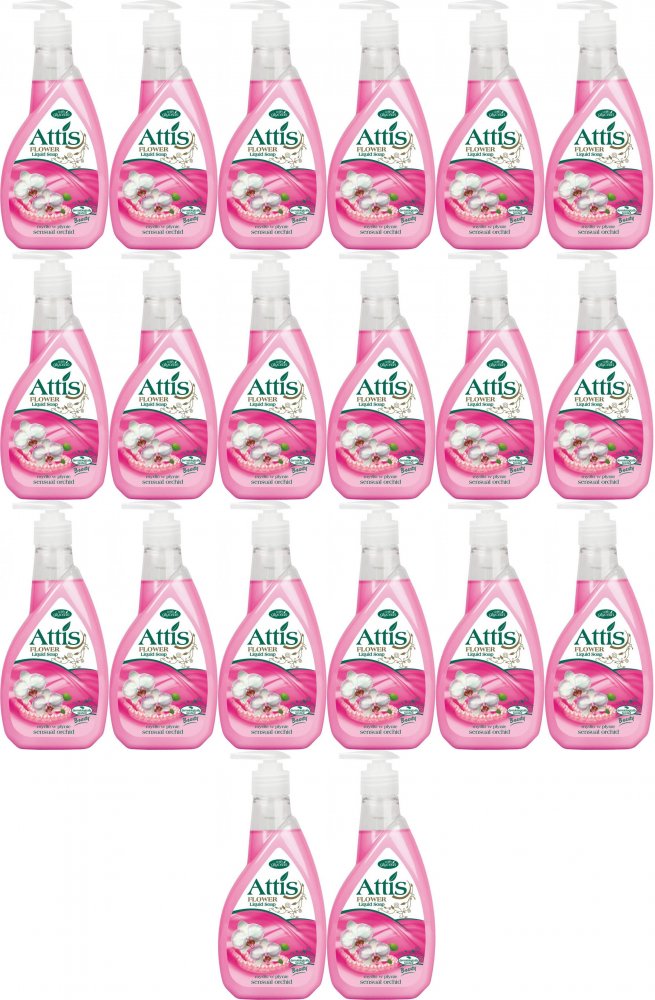 20x Mydło w płynie Attis Gold Drop, orchidea,z dozownikiem, 400ml