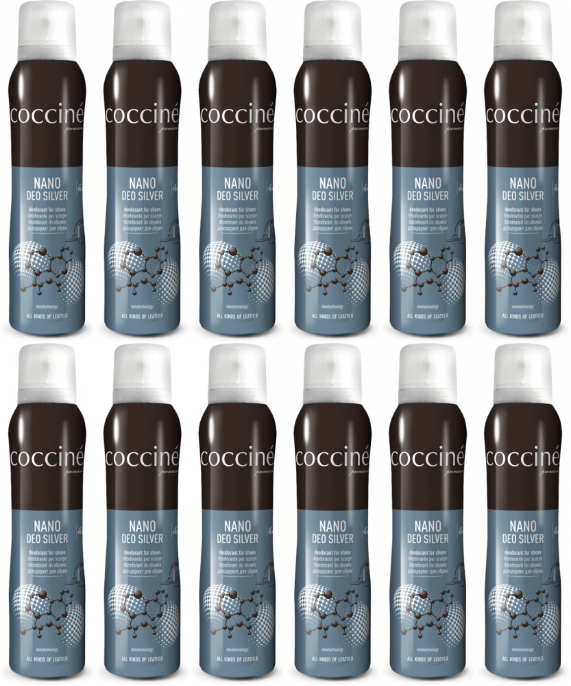 12x Dezodorant do obuwia Coccine -Nano Deo Silver, 150ml