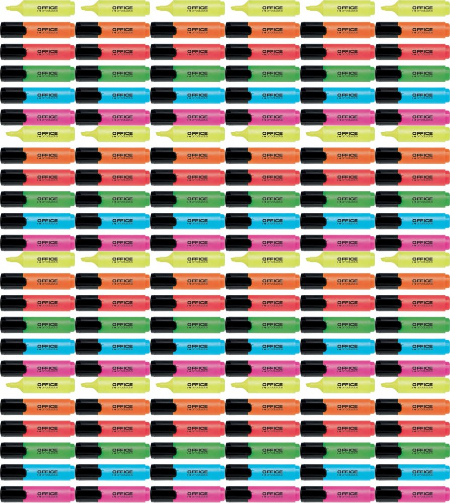 24x Zakreślacz Office Products, ścięta, 6 sztuk, mix kolorów