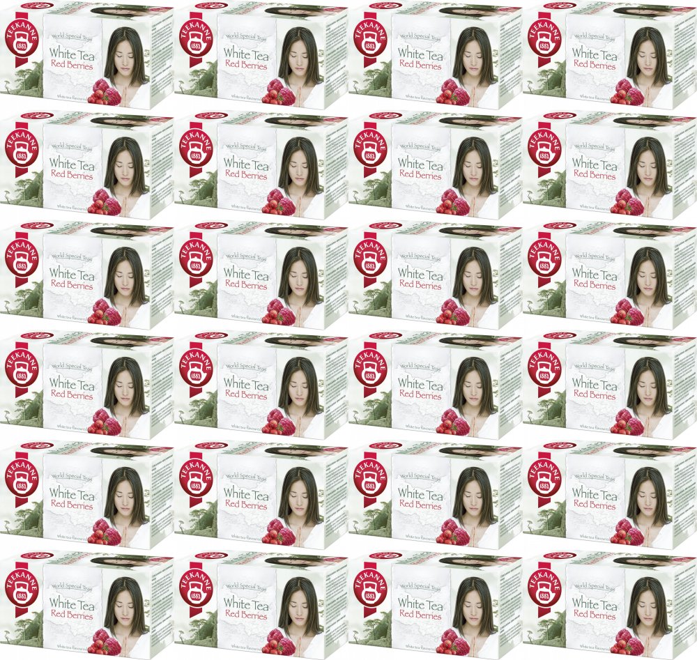 24x Herbata biała smakowa w kopertach Teekanne White Tea Red Berries, żurawina & malina, 20 sztuk x 1.25g