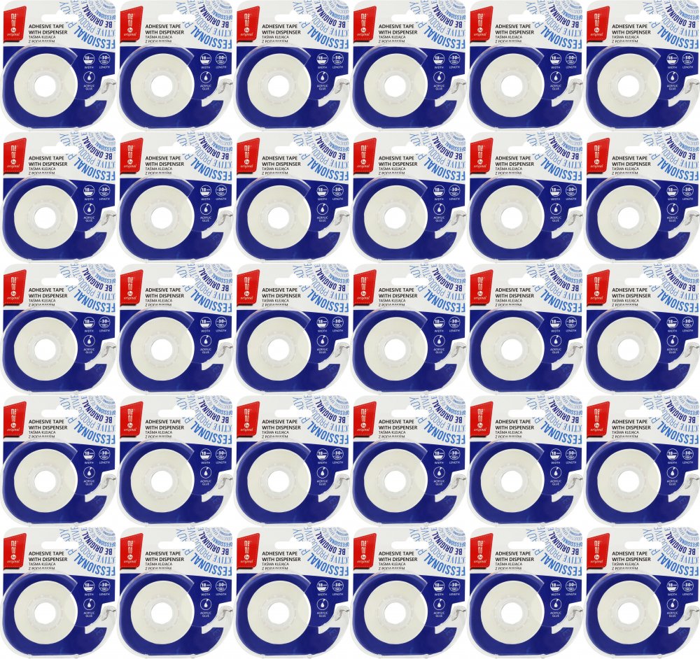 96x Taśma klejąca MemoBe, z podajnikiem, 18mmx30m, przezroczysty