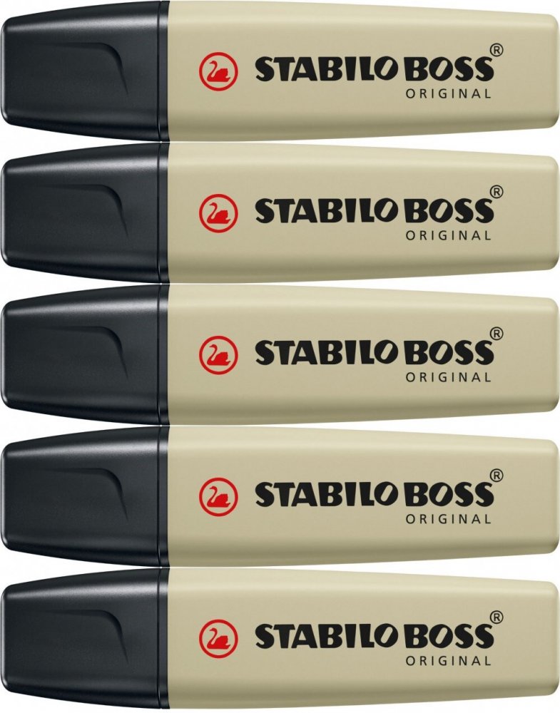 5x Zakreślacz Stabilo Boss Original Nature Colors Mud Green 70/137, ścięta, zieleń błotna