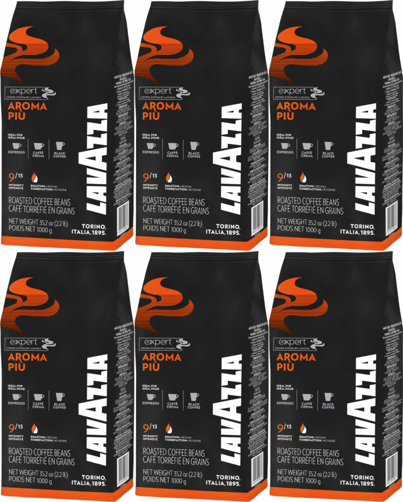 6x Kawa ziarnista Lavazza Expert Aroma Piu, 1kg