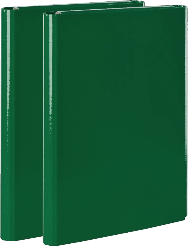 2x teczka skrzydłowa VauPe, A4, 40mm, na rzep, zielony