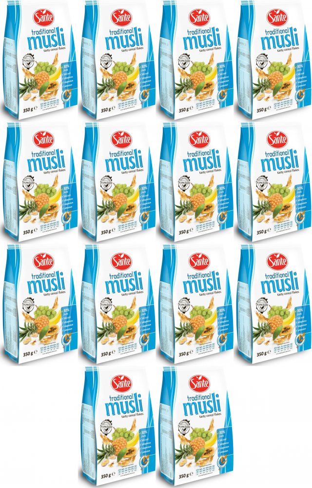 14x Musli Sante, tradycyjne, 350g