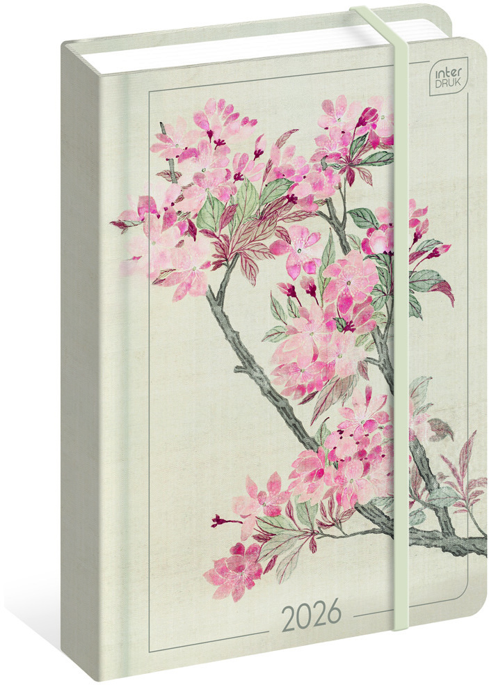 Kalendarz książkowy 2026, Interdruk, Mat+UV Cherry, A5, dzienny