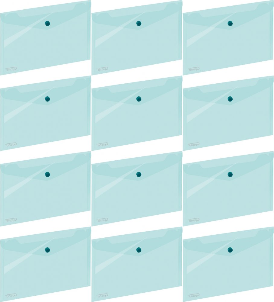 12x Teczka kopertowa na zatrzask Grand 043, A5, zielony