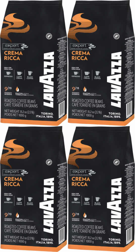4x Kawa ziarnista Lavazza Expert Crema Ricca, 1kg