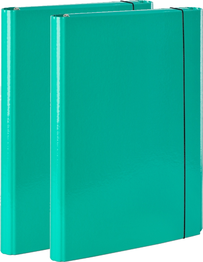 2x Teczka skrzydłowa z gumką VauPe, A4, 40mm, turkusowy
