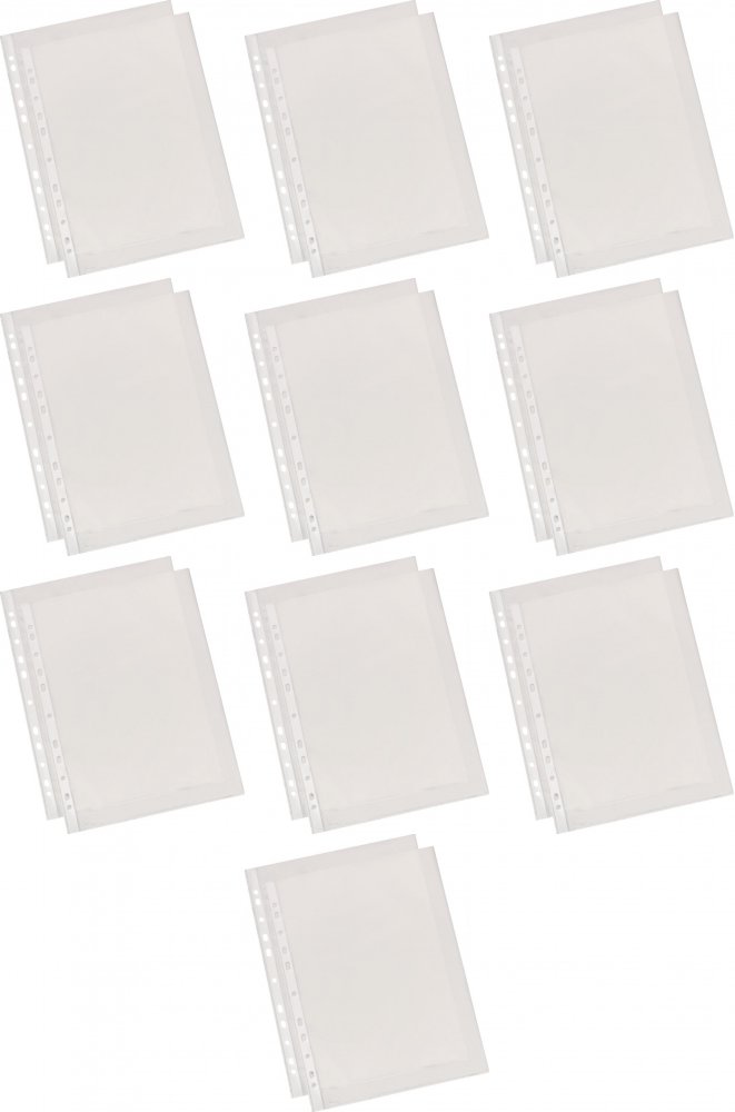 10x Koszulki krystaliczne Esselte, A4, 55μm, 100 sztuk, transparentny