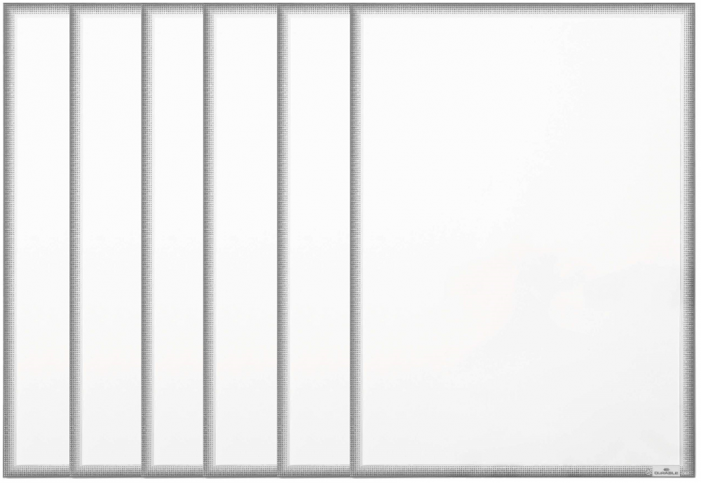 Ramka elektrostatyczna Durable, na szyby, A3, 5 sztuk, szary