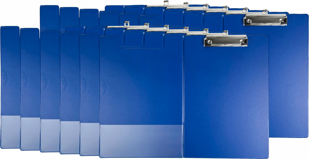 12x Clipboard Viking, z okładką, A4 niebieski