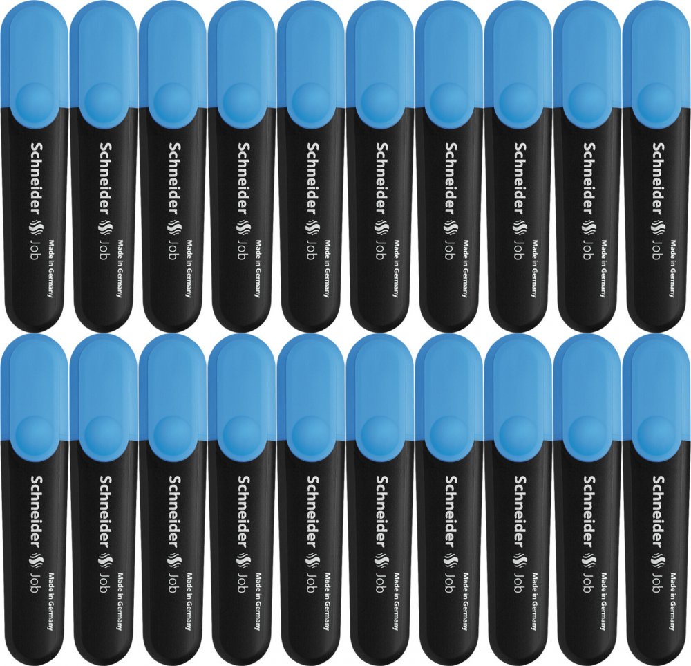 20x Zakreślacz Schneider Job, ścięta, niebieski