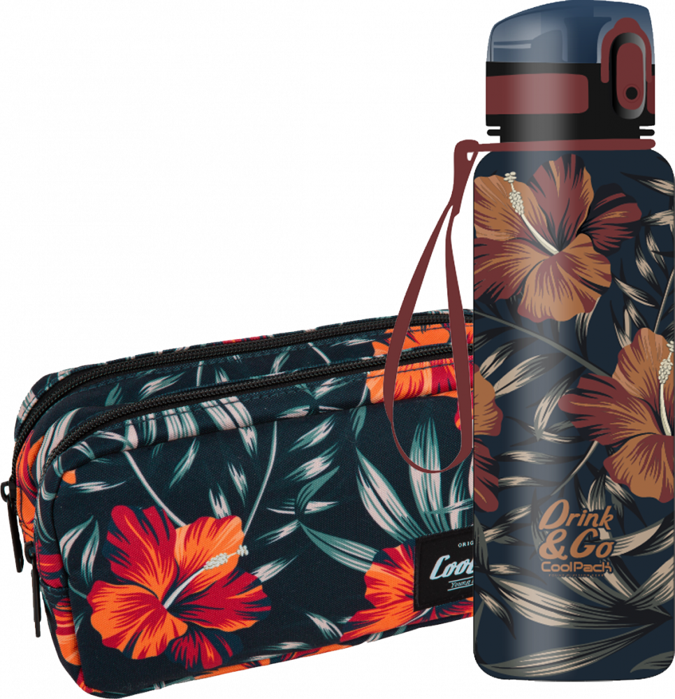 Zestaw: Piórnik saszetka + bidon na wodę CoolPack Rio