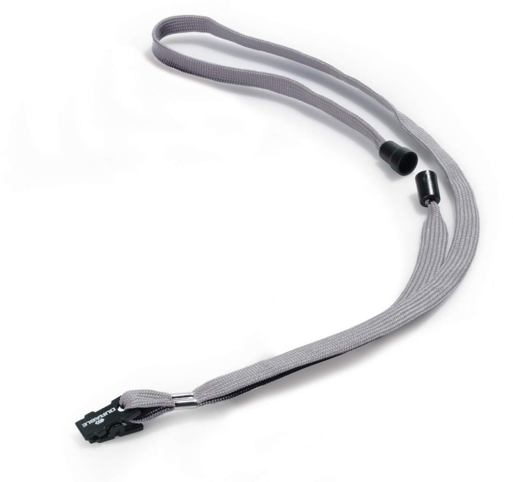 Taśma tekstylna z plastikowym klipem Durable, 1x44cm, 10 sztuk, szary