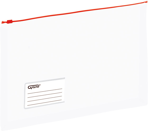 Koszulka z suwakiem Grand EC011B, A4, czerwony