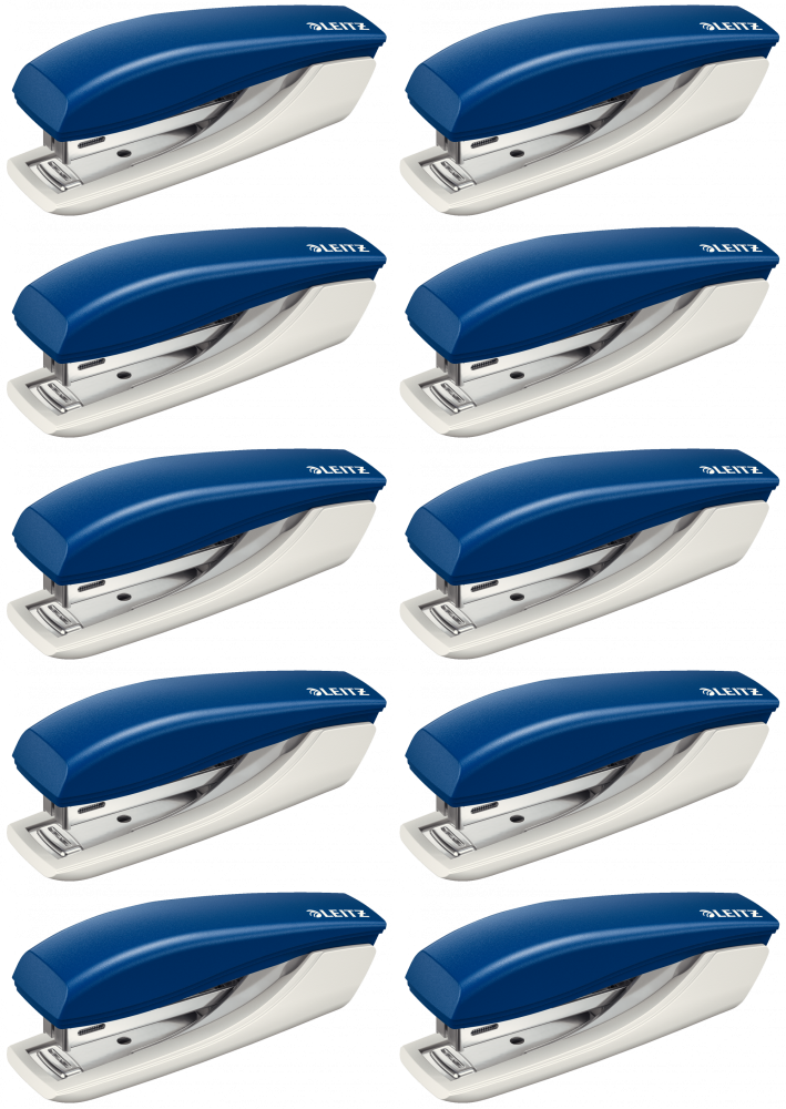 10x Zszywacz mini Leitz New NeXXt, do 10 kartek, niebieski