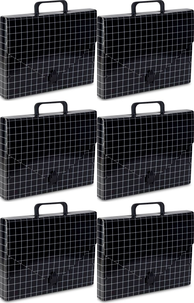 6x Teczka z rączką VauPe Meeting I, A4, na klips czarny