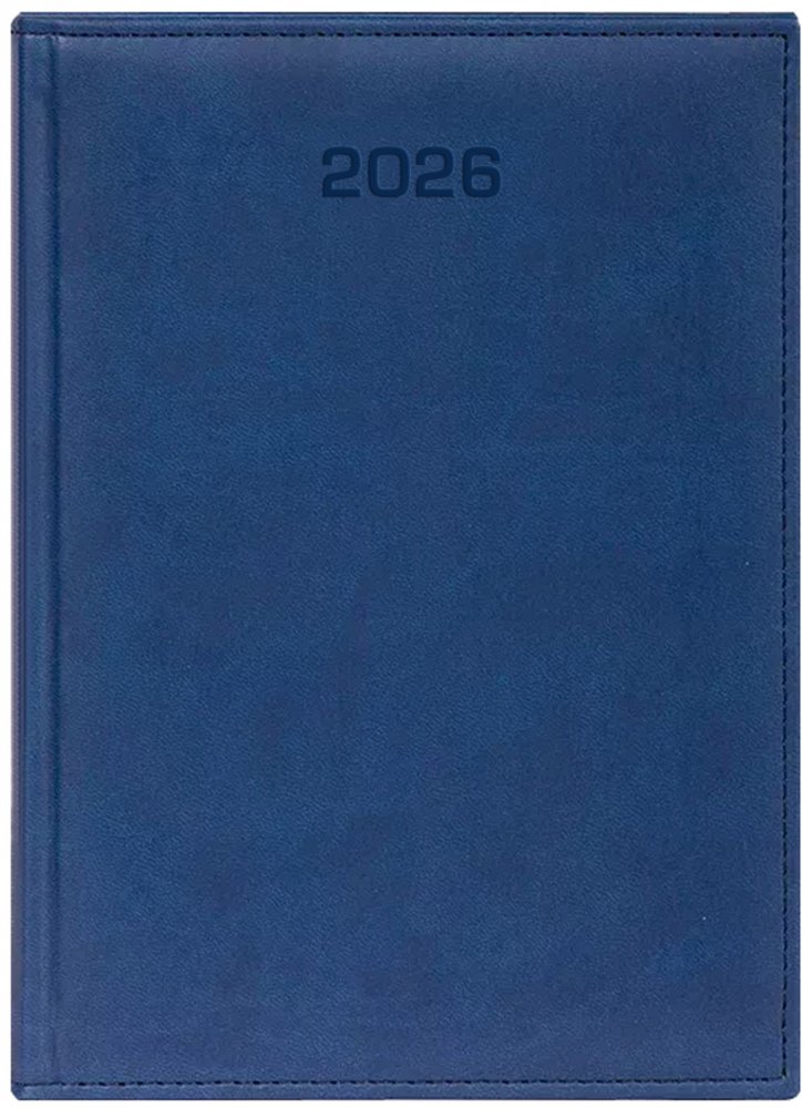 Kalendarz książkowy 2026, Udziałowiec, Biznesowy, A4, dzienny, granatowy