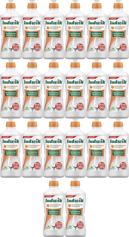 20x Płyn do naczyń Ludwik, brzoskwiniowy, 450g