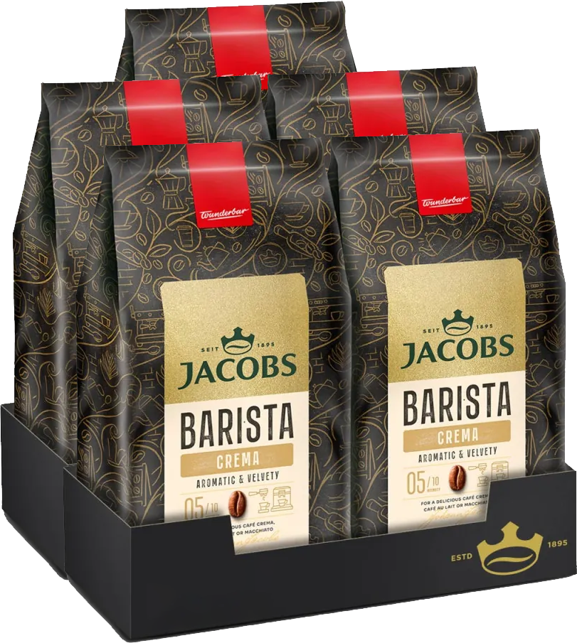 5x Kawa ziarnista Jacobs Barista Editions Crema, 1kg