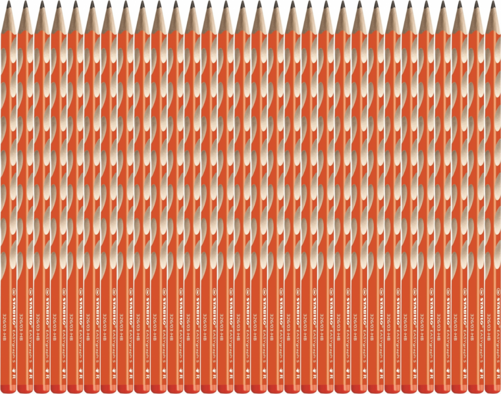 48x Ołówek Stabilo EASYgraph S, HB, cienki, dla praworęcznych, pomarańczowy