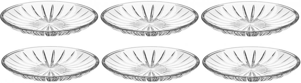 Talerz deserowy Altom Design Venus, 15.2cm, 6 sztuk, szkło, przezroczysty