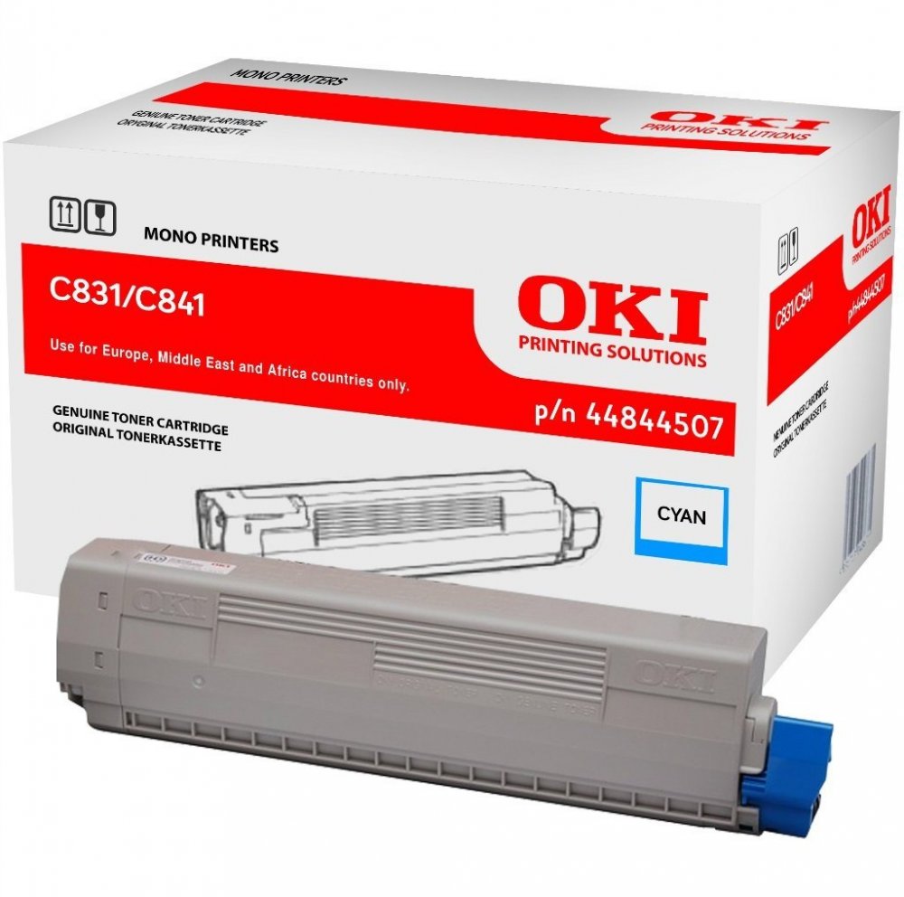 Toner Oki (44844507), 10000 stron, cyan (błękitny)