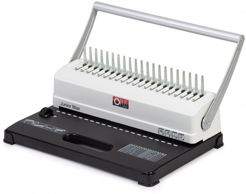 Bindownica ręczna Opus Junior Max, do 510 kartek, czarno-srebrny