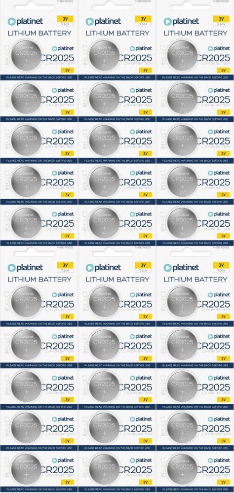 6x Bateria Platinet CR2025, 5 sztuk