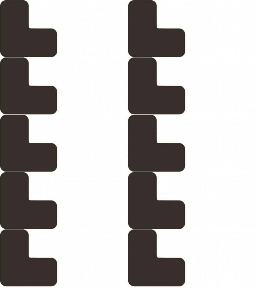 10x Znacznik podłogowy Prohaccp L, 96x96mm, czarny