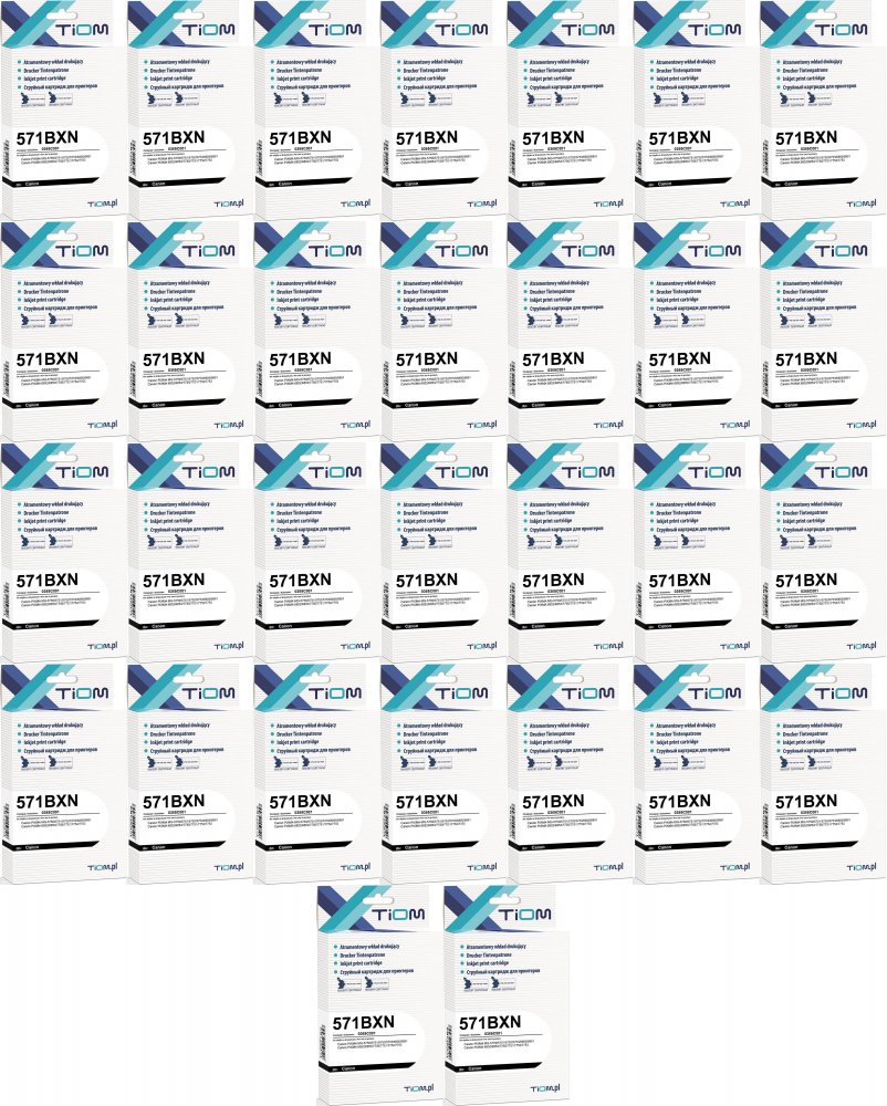 30x Tusz Tiom Ti-C571BX (CLI-571BK), 11.8 ml, black (czarny)