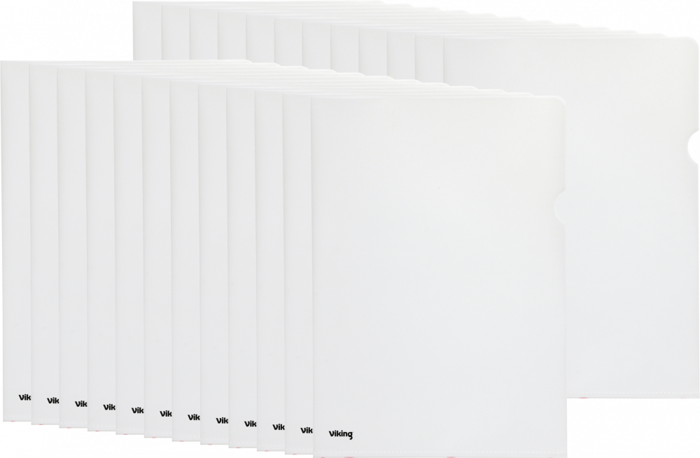 24x Ofertówki groszkowe Viking, "L", A5, 120μm, 25 sztuk, transparentny